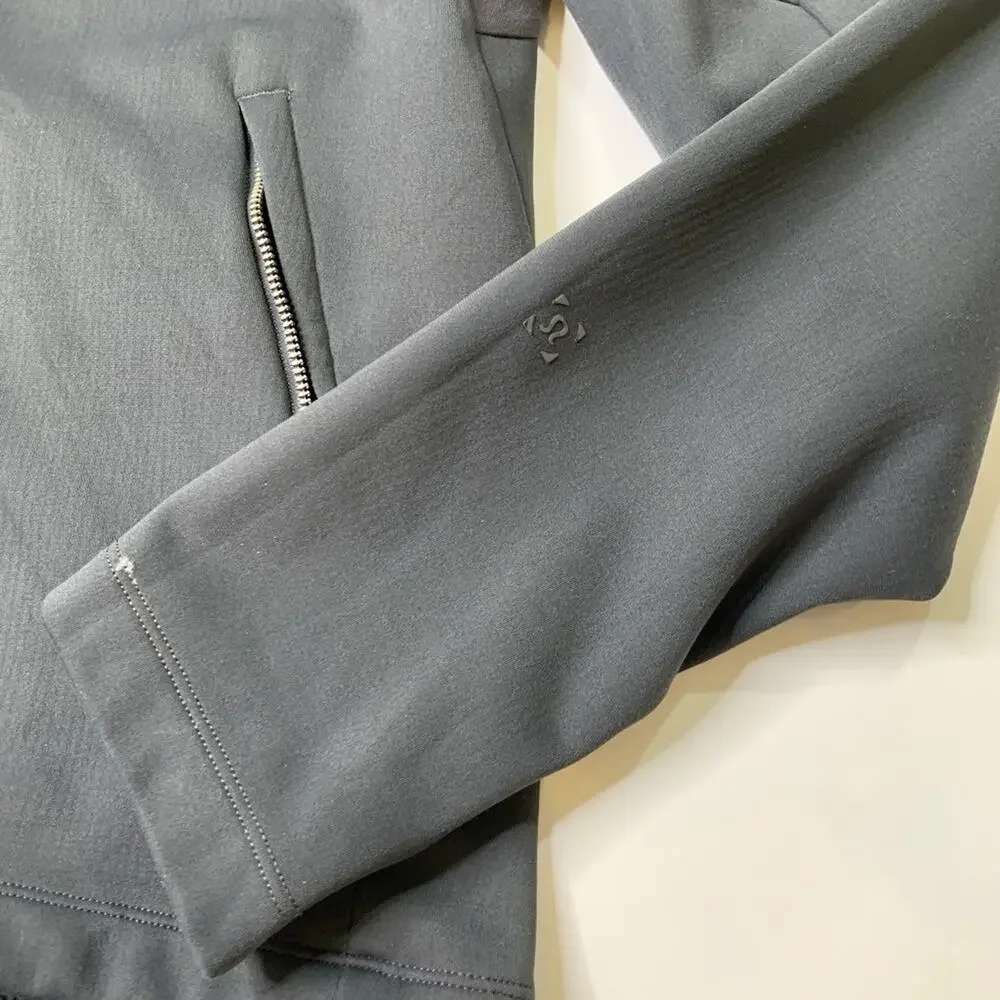 Lululemon Jacket Men L Large Gotham Gray Fleece Back Soft Shell Outdoor Training